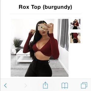 Burgundy crop top